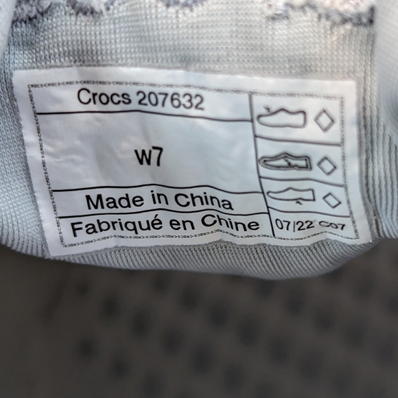 Crocs LiteRide 360 Marbled Pacerw Light Grey Oxygen Beach Water sneakers Women 7 - Picture 8 of 9